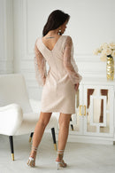  Evening dress model 210725 Bicotone 