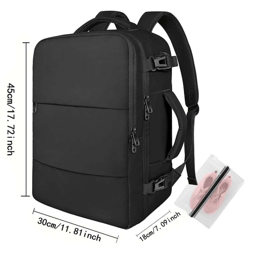 Black Cabin Laptop Backpack Travel Work  Commute Ready