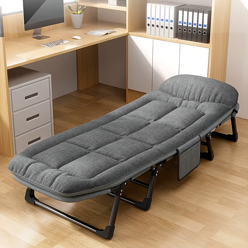 Heavy Duty Folding Camping Bed with Storage  Pillow
