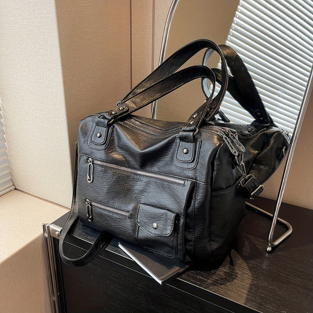 Luxury Retro Large Capacity Crossbody Travel  Business Bag