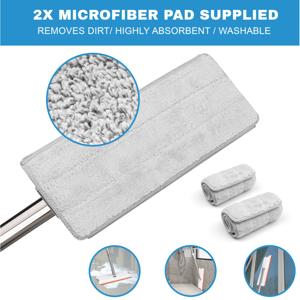 HandsFree Mop Bucket Kit WetDry Floors Reusable Pads
